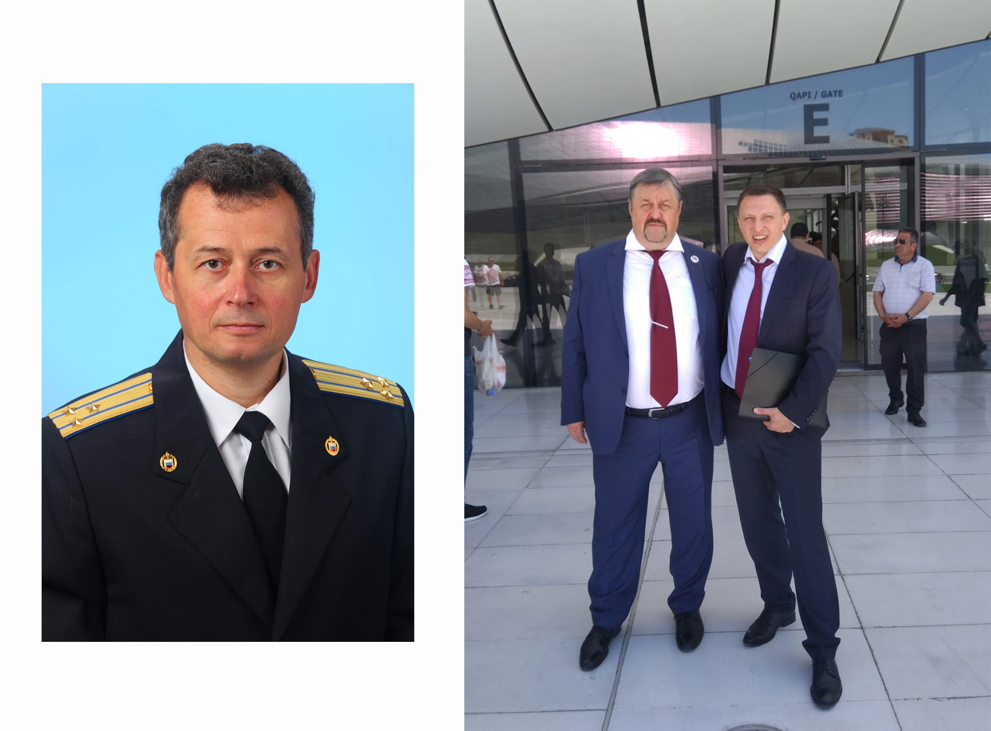 Слева полковник Дмитрий Аванесов, справа Валерий Чернышов (справа с открытым ртом)